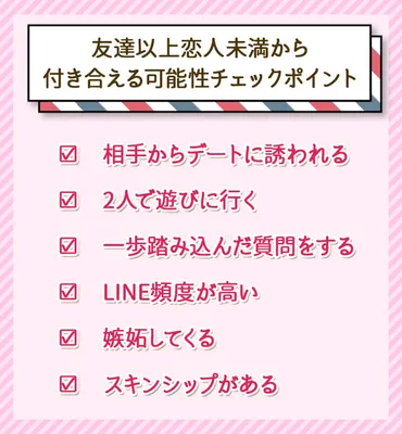 友達以上恋人未満」とはどんな関係?男性心理や進展するための方法も紹介